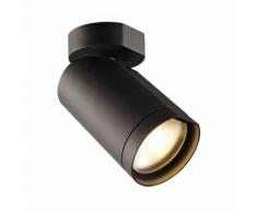 BILAS 1, LED 25°, rond, noir, 15W, 2700K, avec patère