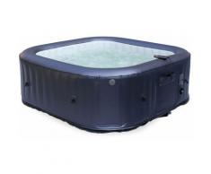 Spa MSPA gonflable carré – OTIUM 6 bleu nuit - Jacuzzi 6 personnes carré 185 cm, PVC, pompe,
