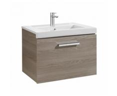 Meuble Unik PRISMA 600 - 1 tiroir + lavabo - Frêne