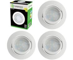 Lampesecoenergie - Lot de 4 Spot Led Encastrable Complete Blanc Orientable lumière Blanc Chaud eq.