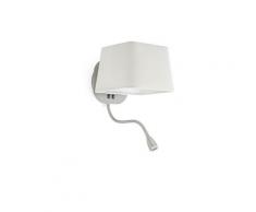 Applique avec liseuse Sweet Nickel Métal 29935 - Faro
