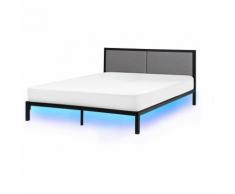 Lit double au design moderne avec LED 160 x 200 cm