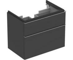 iCon Meuble sous-lavabo 840375 740x620x477 mm, Alpine poli brillant, Coloris: laque de lave matte