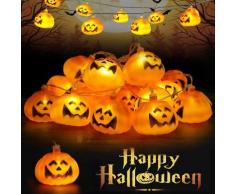 Halloween citrouille guirlande 1.5M 10LED décoration de noël lanterne suspendue intérieur extérieur