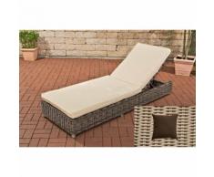 Lit de relaxation Burano rond/blanc perle Marron terre