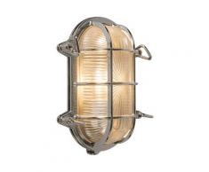 Applique Retro chrome 23 cm IP44 - Nautica 1 ovale Qazqa Rustique Luminaire exterieur IP44