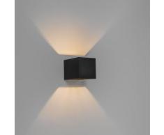 Lot de 4 appliques Modernes noir - Transfert Qazqa Moderne Luminaire interieur cube