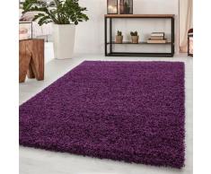SHAGGY - Tapis Uni à poils longs - Violet 080 x 250 cm