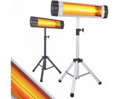Chauffage Radiant Infrarouge 2500W Élictrique Intérieur Et Extérieur IP34 - Argent - Arebos