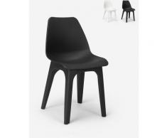 Chaise moderne en polypropylène pour restaurant bar cuisine extérieure Progarden Eolo | Anthracite