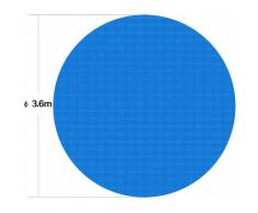 Bâche à bulles ronde 3,6 m couverture de piscine solaire chauffage bassin bleu - Bleu
