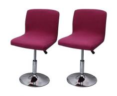 Housse de Tabouret de Bar Extensible, 2 Housse de Chaise Haute Imprimée pour Bar Couvre de Chaise
