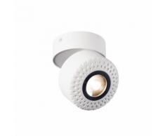 TOTHEE LED applique plafonnier, blanc noir, LED 17W 3000K, 25° - Blanc/noir