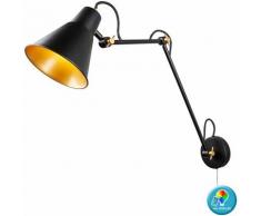 Etc-shop - Applique salle de travail lampe de lecture dorée TÉLÉCOMMANDE dans un ensemble