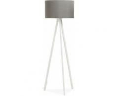 TRIVET - Lampe de Sol Design avec Pieds Blanc - Gris - Gris