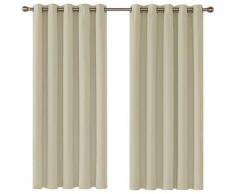 Deconovo Rideaux Occultants Isolant Thermique avec Oeillet pour Décoration Maison Chambre, 2