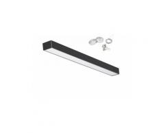 Réglette lumineuse LED 120cmx5cm 48W Suspendue NOIR - Blanc Neutre 4000K - 5500K