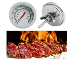 Thermomètre pour Barbecue Thermomètre de Four en Acier Inoxydable Max 500°C/1000°F Affichage