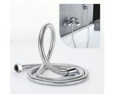 WOOHSE Tuyau de douche de haute qualité 1,5 m de long en acier inoxydable Metaflex double lock 1/2,
