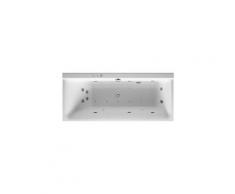Baignoire balnéo Duravit P3 Comforts 1600 x 700 mm, rectangulaire, version encastrée, un dossier