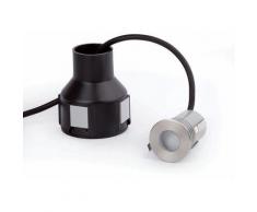 CROSBY - Lampe encastrable au mur et sol inoxydable satiné et noir mat de FARO