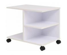 Vidaxl - Etagère à Roulettes 50x35x42 cm Blanc