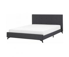 Beliani - Lit en tissu double 180x200 cm gris AMBASSADOR