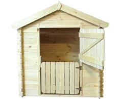 Maison en bois pour enfants SANS PLANCHER- Maison de jeux pour l'extérieur 112x146xH145cm/1.1m2