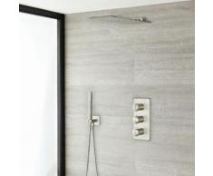 Hudson Reed - Aldwick - Mitigeur de Douche Thermostatique à Triple Commandes avec Inverseur avec