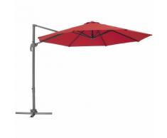 Parasol 300 cm rouge meuble jardin bordeaux