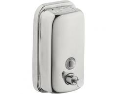 Distributeur de savon mural, 900 ml, acier inoxydable rechargeable, Poussoir salle de bain &