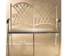 Banc de jardin en métal PUERTO aluminium laqué marron