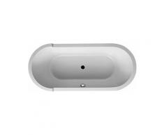 Duravit Baignoire ovale Starck 180x80cm, sur pieds, deux fonds inclinés, 700010, avec cadre et