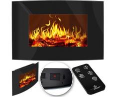 Kesser - ® Cheminée électrique avec chauffage, poêle cheminée murale, télécommande 900 W/1 800 W