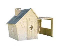 Soulet - Maisonnette destructurée en bois pour enfants avec pergola - Erana