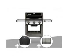 Barbecue gaz Weber Spirit II E-310 + plancha + Housse + 1/2 grille de cuisson