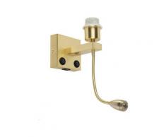 QAZQA brescia combi wl - LED Applique murale avec lampe de lecture Art Deco - 1 lumière - L 200 mm