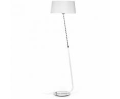 Lampadaire de style moderne-Chrome et blanc