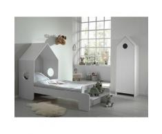 Pack - Lit Cabane Enfant & Armoire casami Blanc - Paris Prix