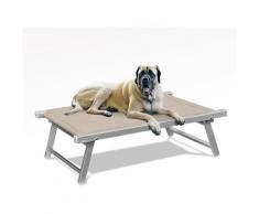 Lit pour chien aluminium niche animaux transat DOGGY | Beige