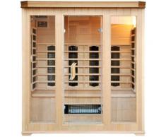 CABINE SAUNA LUXE INFRAROUGE 4/5 PLACES - Naturel
