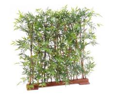 Pegane - Plante artificielle haute gamme Spécial extérieur/ Haie Bambou artificiel coloris vert