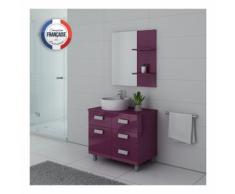 Meuble de salle de bain MILAN Aubergine
