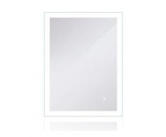Miroir de salle de bain - Accroché Horizontal Et Vertical - Interrupteur Tactile - Anti-Brouillard