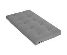 Terre De Nuit - Matelas futon gris clair coeur en latex 90x190 - Gris