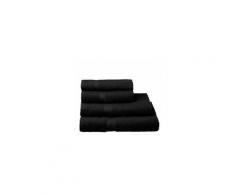 Serviette de Toilette 100% Coton Noir - 50x100cm - Noir