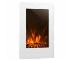 Klarstein Lausanne vertical cheminée électrique 2000 W minuterie hebdomadaire blanc
