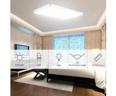 20 PCS Plafonnier LED carré ultra-mince de 48W pour LiVing de cuisine de salle de bains