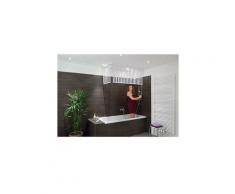 Kit rideau d'angle de douche (lxp) 1320x560 mm EMAGA Rideau blanc, 100% Vinyle