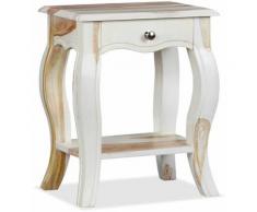 Helloshop26 - Table de nuit chevet commode armoire meuble chambre bois massif de sesham 40 x 30 x